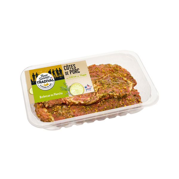2 CÔTES DE PORC AROMATISÉES AU CITRON ET AU THY...