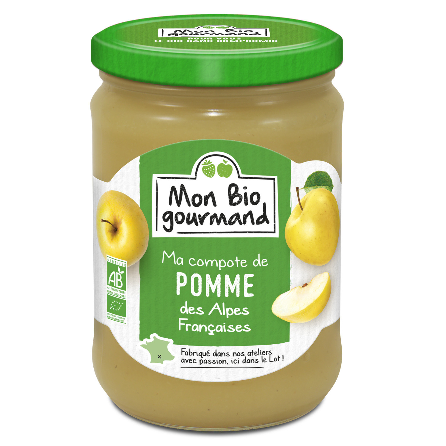 MON BIO GOURMAND Compote Bio de pomme 3608580055099