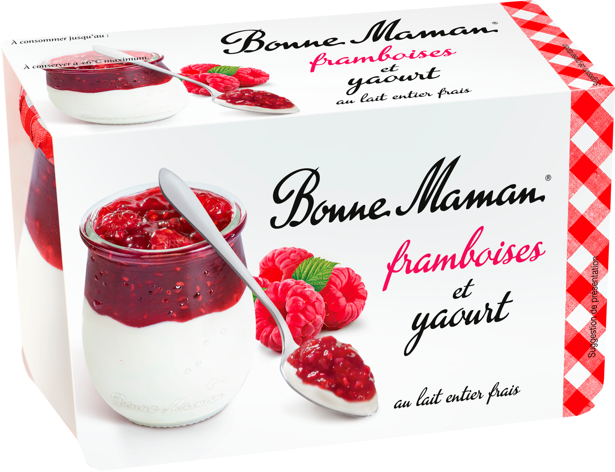 Pots en verre Framboises et Yaourt