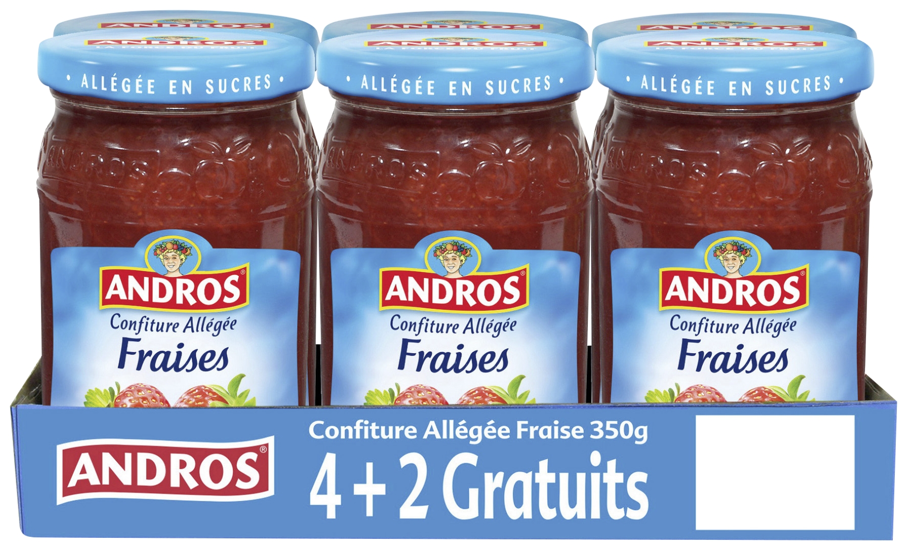 Confiture allégée fraises Andros
