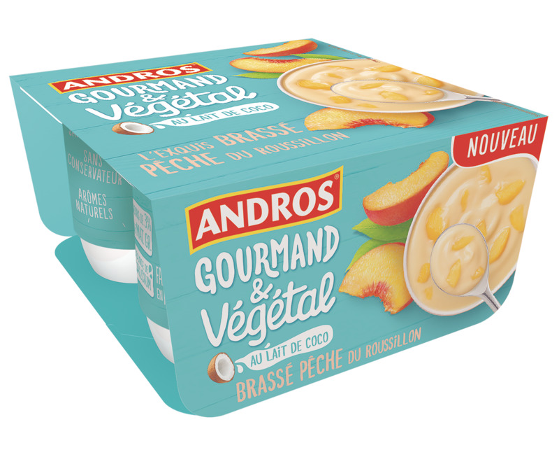 DESSERT BRASSE VÉGÉTAL  PÊCHE ANDROS