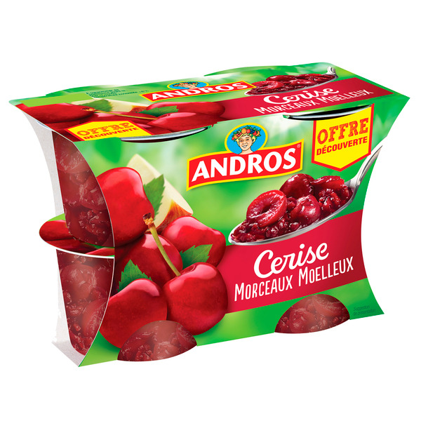 Desserts fruitiers avec morceaux 