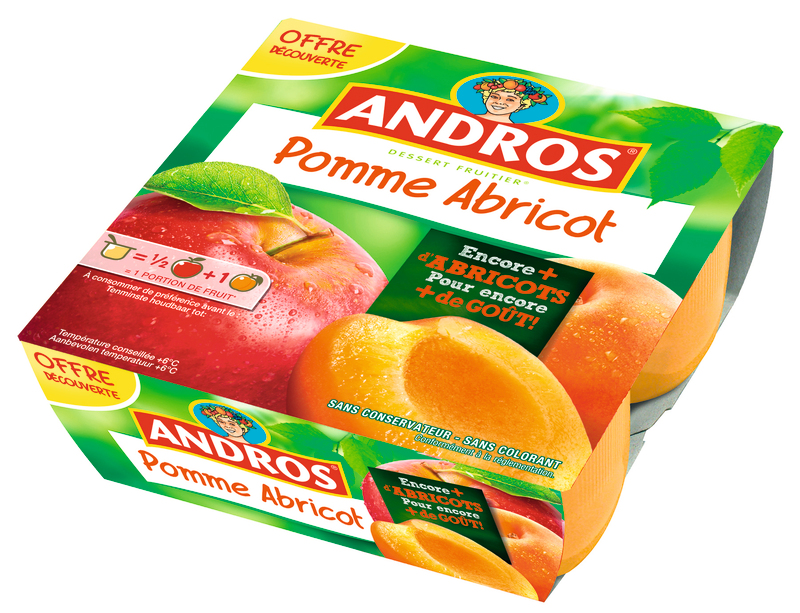 DESSERT FRUITÉ  POMME - ABRICOT Andros