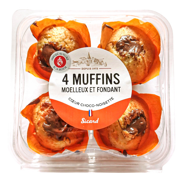 MUFFINS CŒUR CHOCO-NOISETTE
