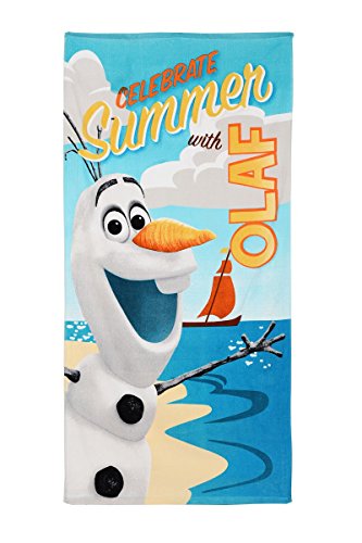 olaf la reine des neiges Disney Serviette de bain/plage 100% coton - Motif Olaf de la Reine des Neiges - 70 x 140cm code EAN 3609080889368 