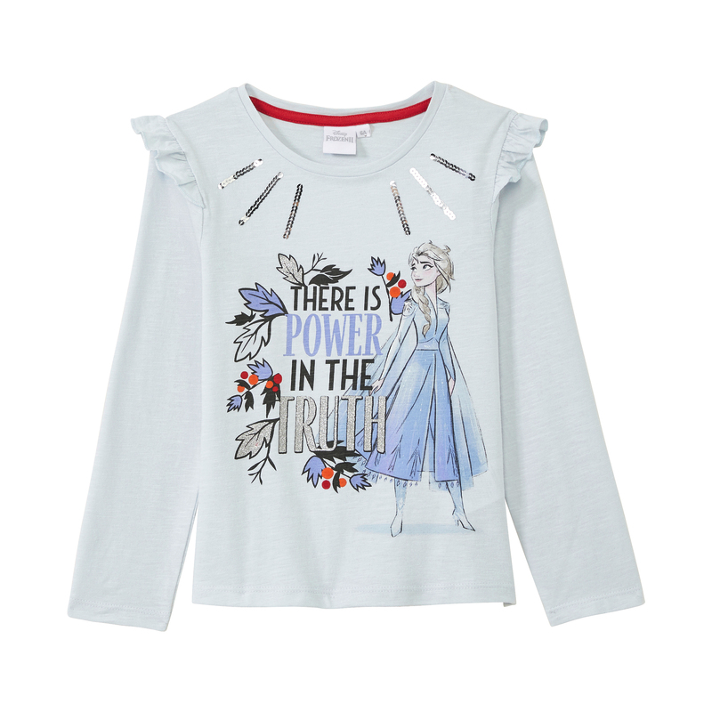 TEE-SHIRT MANCHES LONGUES FILLE la reine des ne...