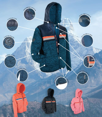 VESTE POLAIRE À CAPUCHE ENFANT Ushuaia