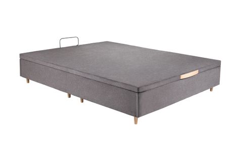 DREAMEA EDITION Sommier coffre gris 140x190 cm ...