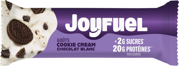 112880008 Barre Protéinée Cookie Cream Chocolat Blanc Joyfuel code EAN 3609200011204 
