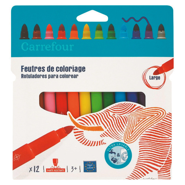 12 feutres de coloriage 