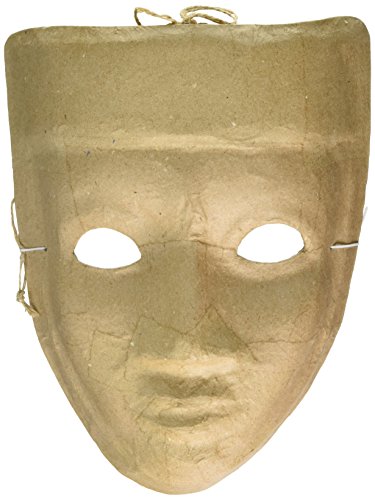 Masque en carton décopatch - femme