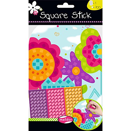 25 x 14 x 0,5 cm carré en plastique stick 'fleu...