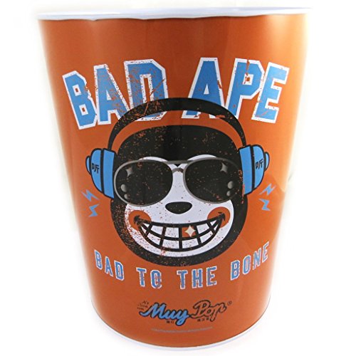 [l8802] - poubelle métal 'muy pop' orange 3609521288026 Muy Pop