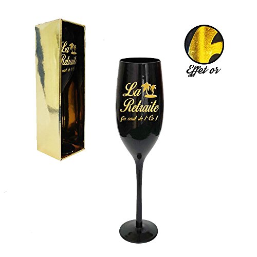 Flute Champagne - La retraite ça vaut de l'Or