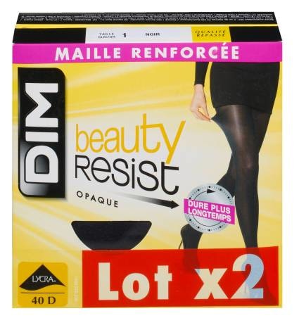Lot de 2 Collants Beauty Resist opaque