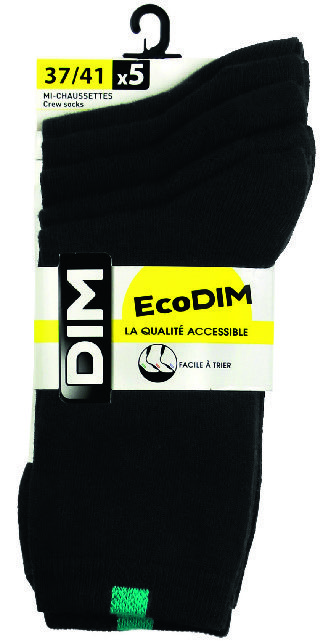 LOT DE 5 MI-CHAUSSETTE ECODIM