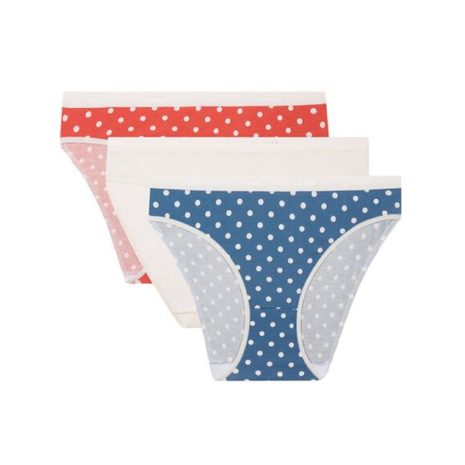 Slip femme en coton imprimé rétro à pois T36/38...