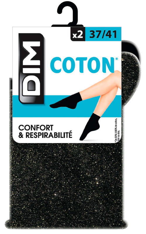 LOT DE 2 CHAUSSETTES TYPE LUREX DIM