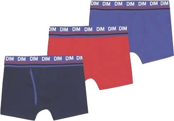 LOT DE 3 BOXERS OU LOT DE 5 CULOTTES JUNIOR “DIM”