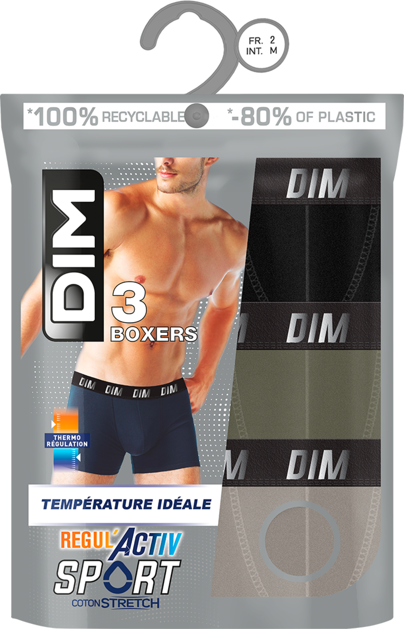 DIM LOT DE 3 BOXERS HOMME code EAN 3610862910309 