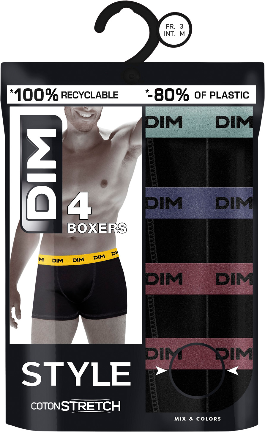  LOT DE 4 BOXERS HOMME code EAN 3610862972512 