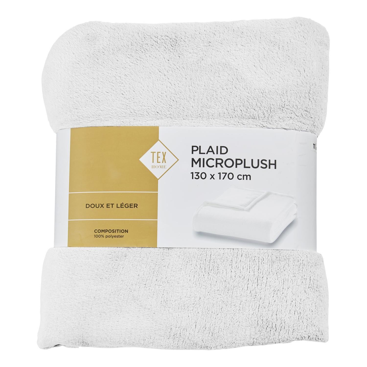 Plaid écru polyester - 130x170cm TEX HOME