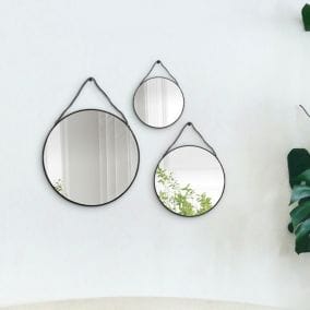  Lot 3 miroirs ronds noir 15x15 cm, 20x20 cm, 25x25 cm Dada Art code EAN 3611840618835 