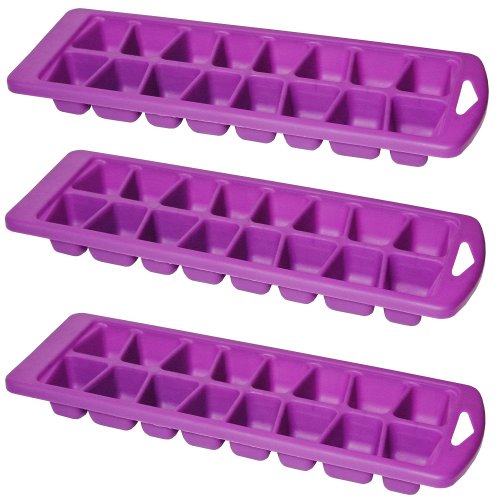 Lot 3 Bacs à 16 Glacons Plastique So Fresh Violet