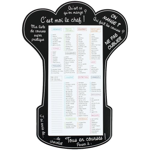 Promobo -semainier mémo magnet liste de courses toque chef cuistot code EAN 3611900040958 