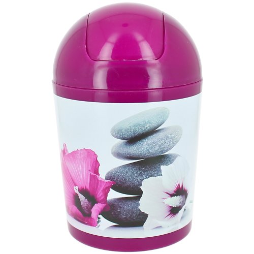 Poubelle Corbeille Zen Salle de Bain Galets Fle...