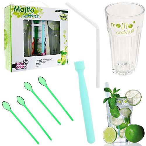 -coffret mojito cocktail luxe set duo avec pail...