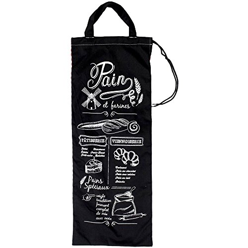 -sac a pain imprimé vintage décor bistrot doubl...