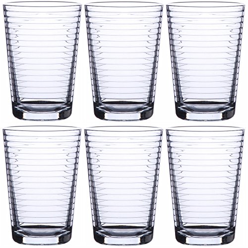 -set lot 6 verres a eau imprimé lignes city lux...