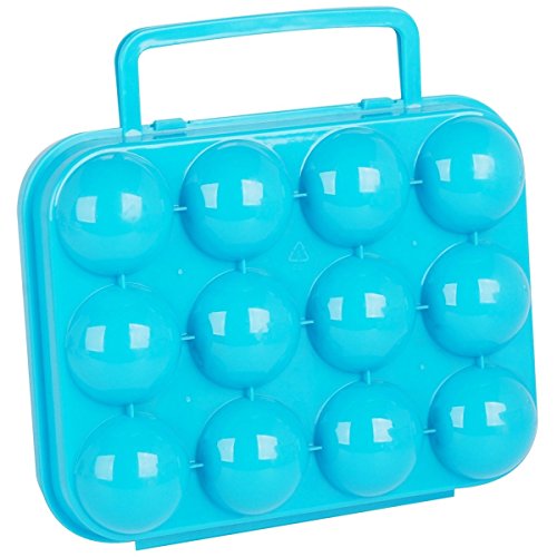 Promobo -boite à oeuf mallette de rangement 12 emplacements bleu code EAN 3611900080602 