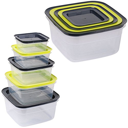 -ensemble lot 5 boîtes de conservation alimenta...