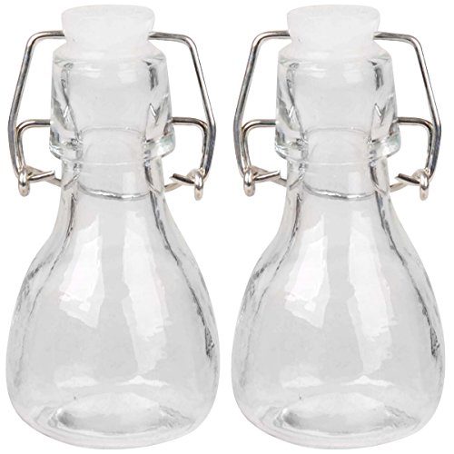 -lot 2 mini bouteille flacon en verre sauce vin...