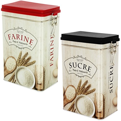 -ensemble set de 2 boites de rangement en métal...