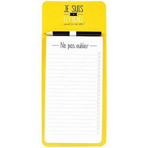 -mémo magnet frigo bloc note aimanté je suis ef...