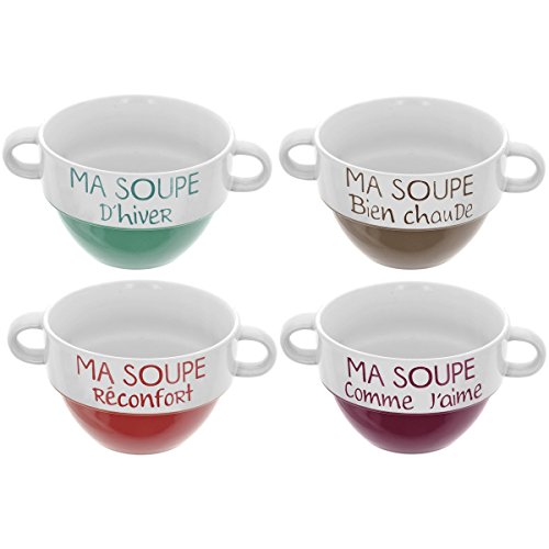 -lot 4 grands bols empilables design luxe vinta...