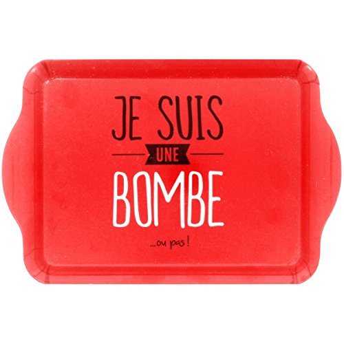 -plateau de service en mélamine inscription fun...