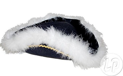 - chapeau tricorne avec plumes noir