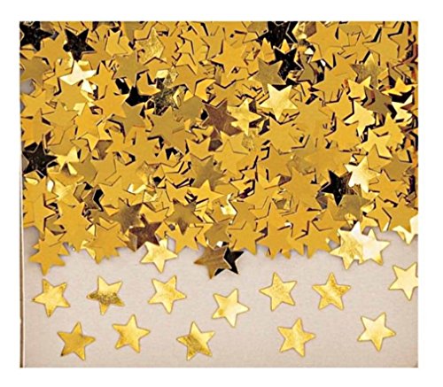 LP DIVERTISSEMENT 1 SACHET DE CONFETTIS ETOILE OR DORE 14 GR FETE NOEL ANNIVERSAIRE code EAN 3612590001540 