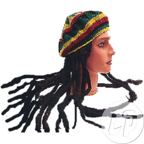 - bonnet rasta avec dreadlocks
