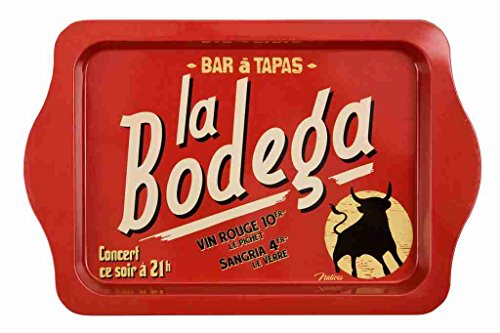 NATIVES - Plateau de service vintage rouge La B...