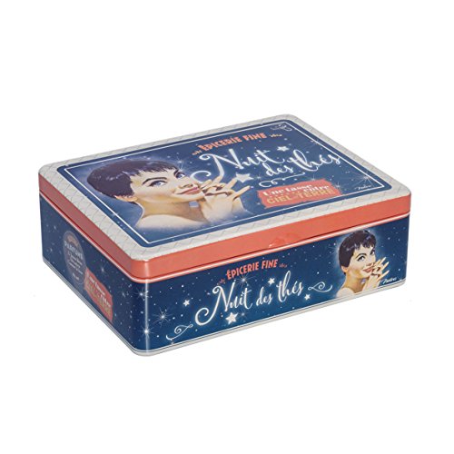 Boîte métal à thé 6 compartiments 