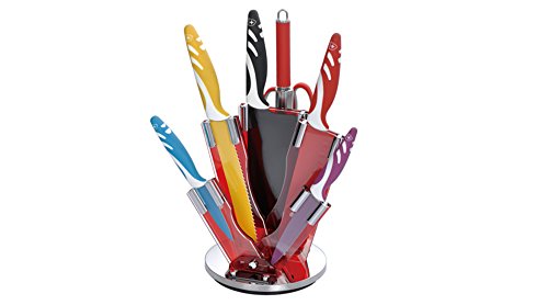 Set de 5 couteaux en acier inoxydable, ciseau e...