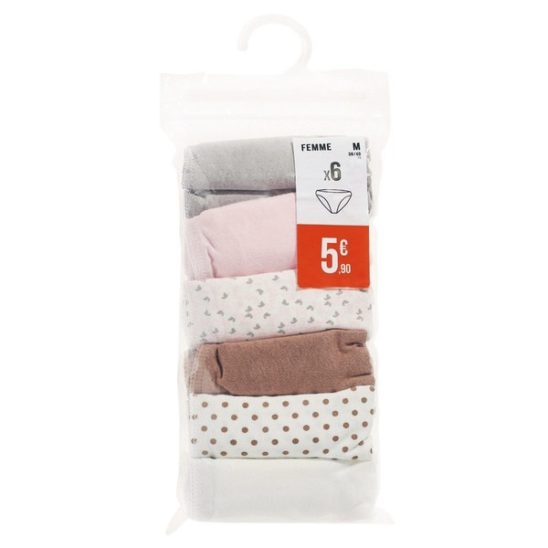 LOT DE 6 SLIPS FANTAISIE