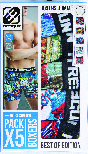 LOT DE 5 BOXERS HOMME