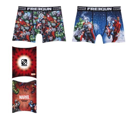 LOT DE 2 BOXERS HOMME AVEC POCHETTE CADEAU 