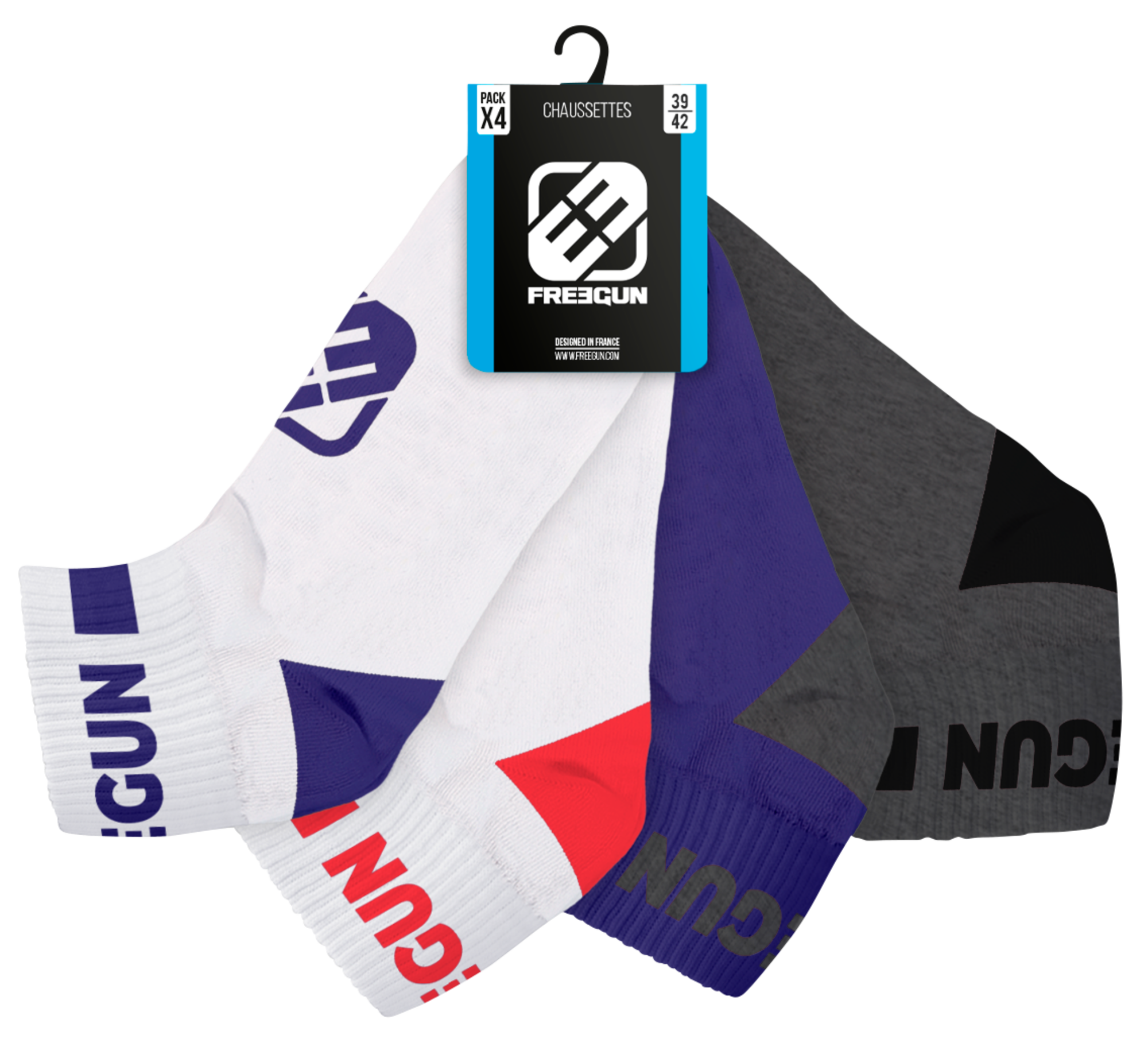 LOT DE 4 PAIRES DE CHAUSSETTES ENFANT 